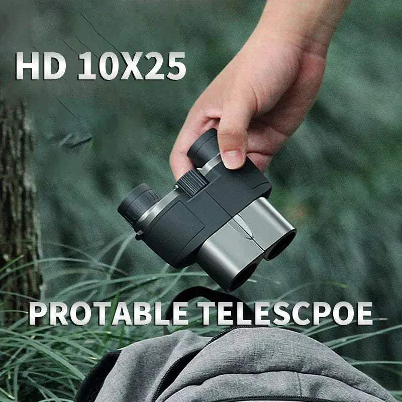 Portable Mini Binoculars 10x25 HD IPX4 Waterproof for Travel - ToylandEU