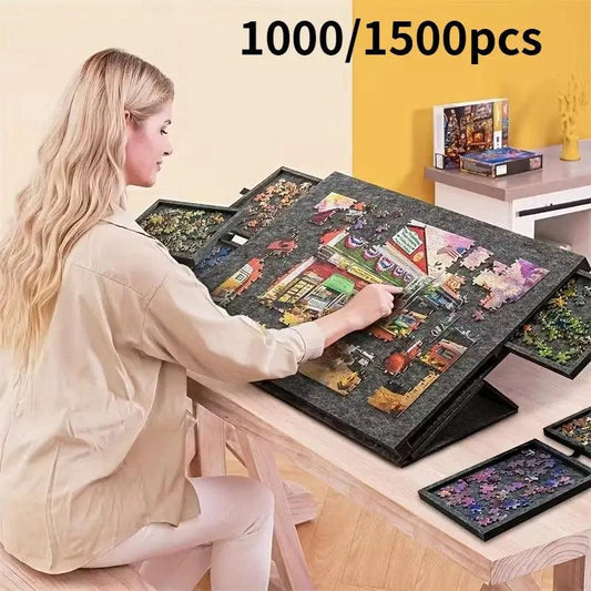  Portable Puzzle Table With Drawers And Adjustable -  ToylandEU™