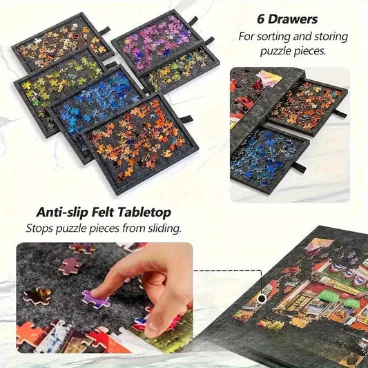  Portable Puzzle Table With Drawers And Adjustable -  ToylandEU™