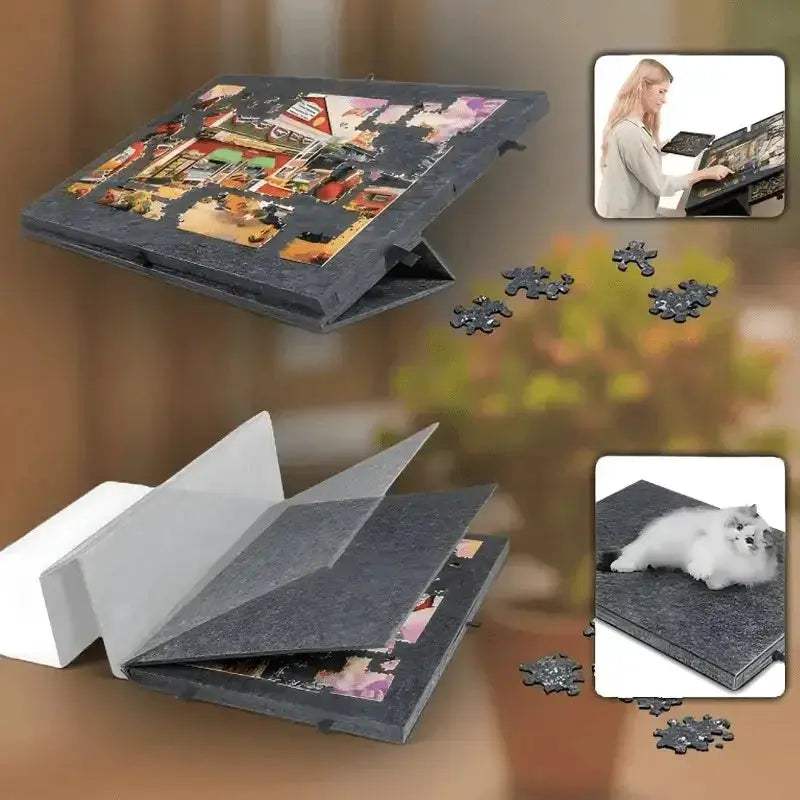 1500pcs Puzzle Table Portable with 6 Storage Drawers, Adjustable Height, Large Capacity for Kids' Educational & Puzzle Storage - ToylandEU