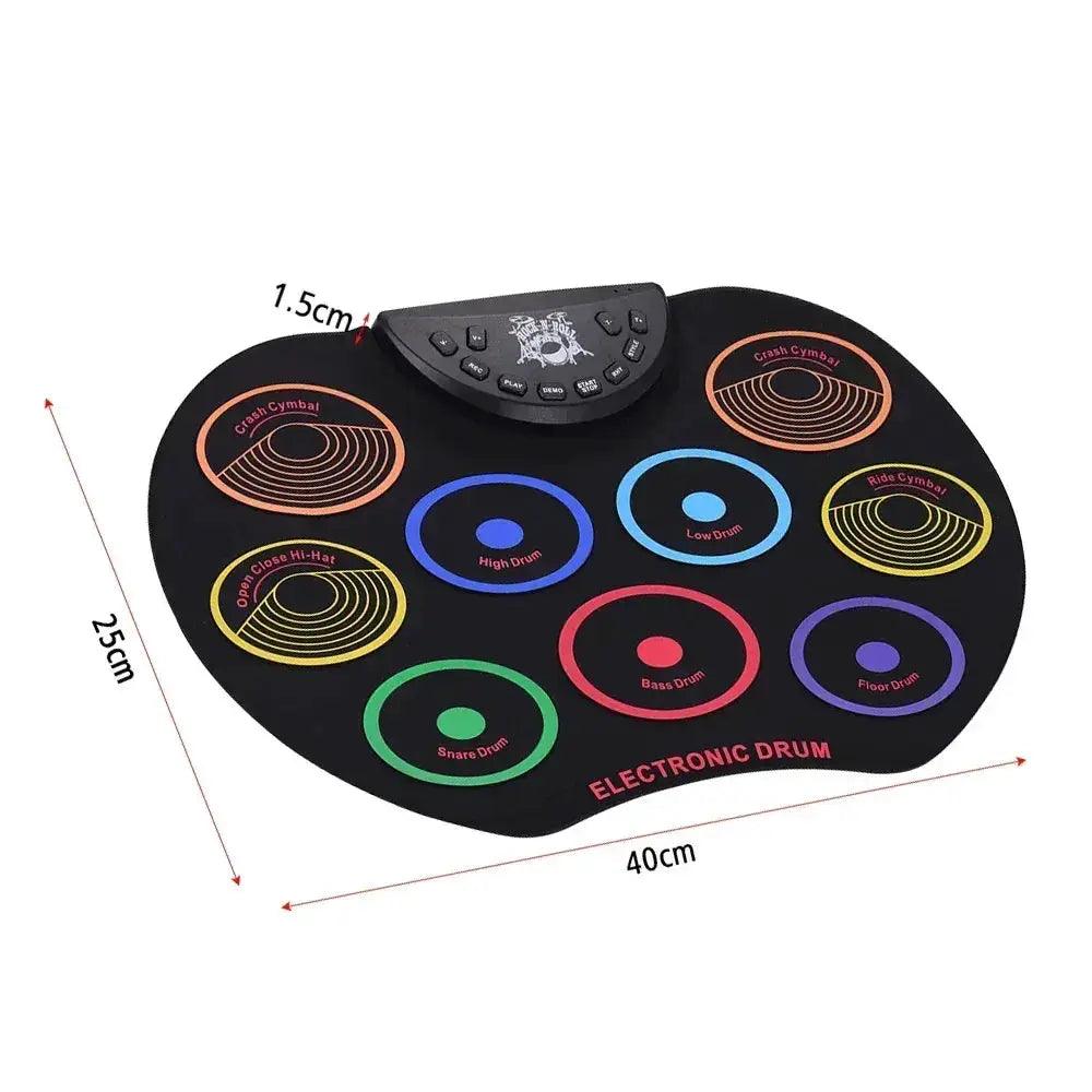  Portable Roll Up Electronic Drum Kit 9 Silicon Pads -  ToylandEU™