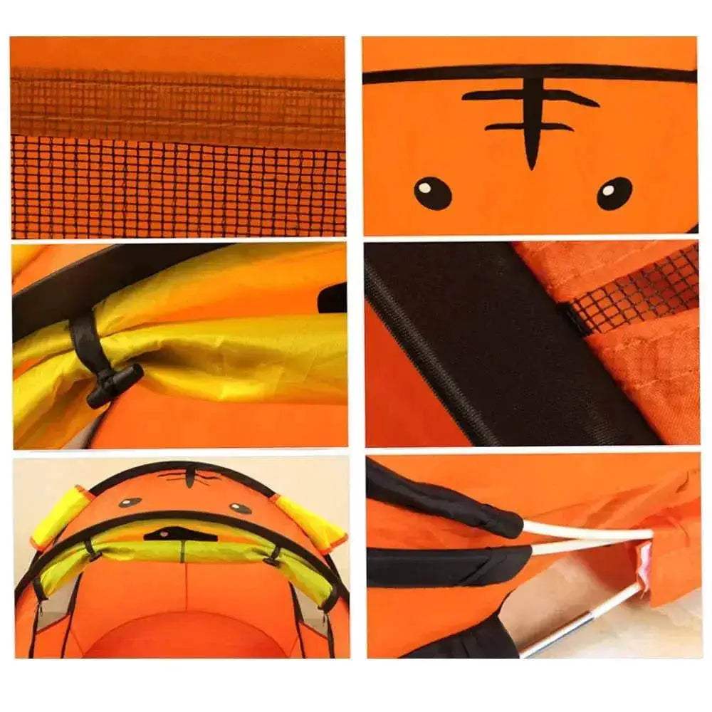 Portable Tiger Kids' Tent Cartoon Animal Play House Indoor Outdoor - ToylandEU