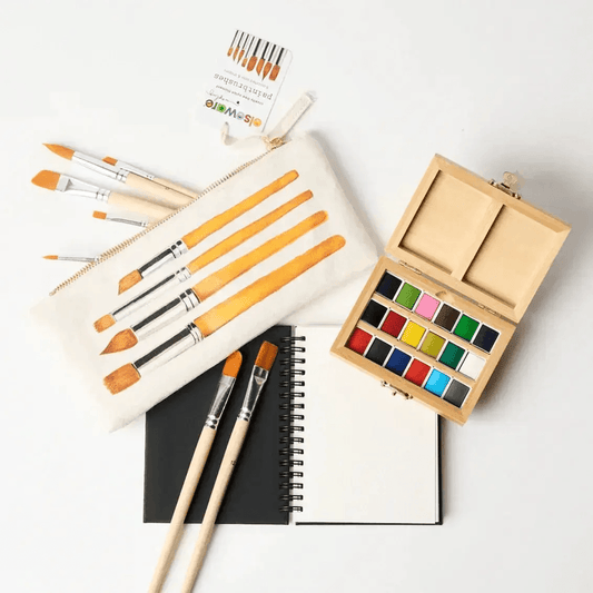  Portable Watercolor Travel Set With Bamboo Case -  ToylandEU™