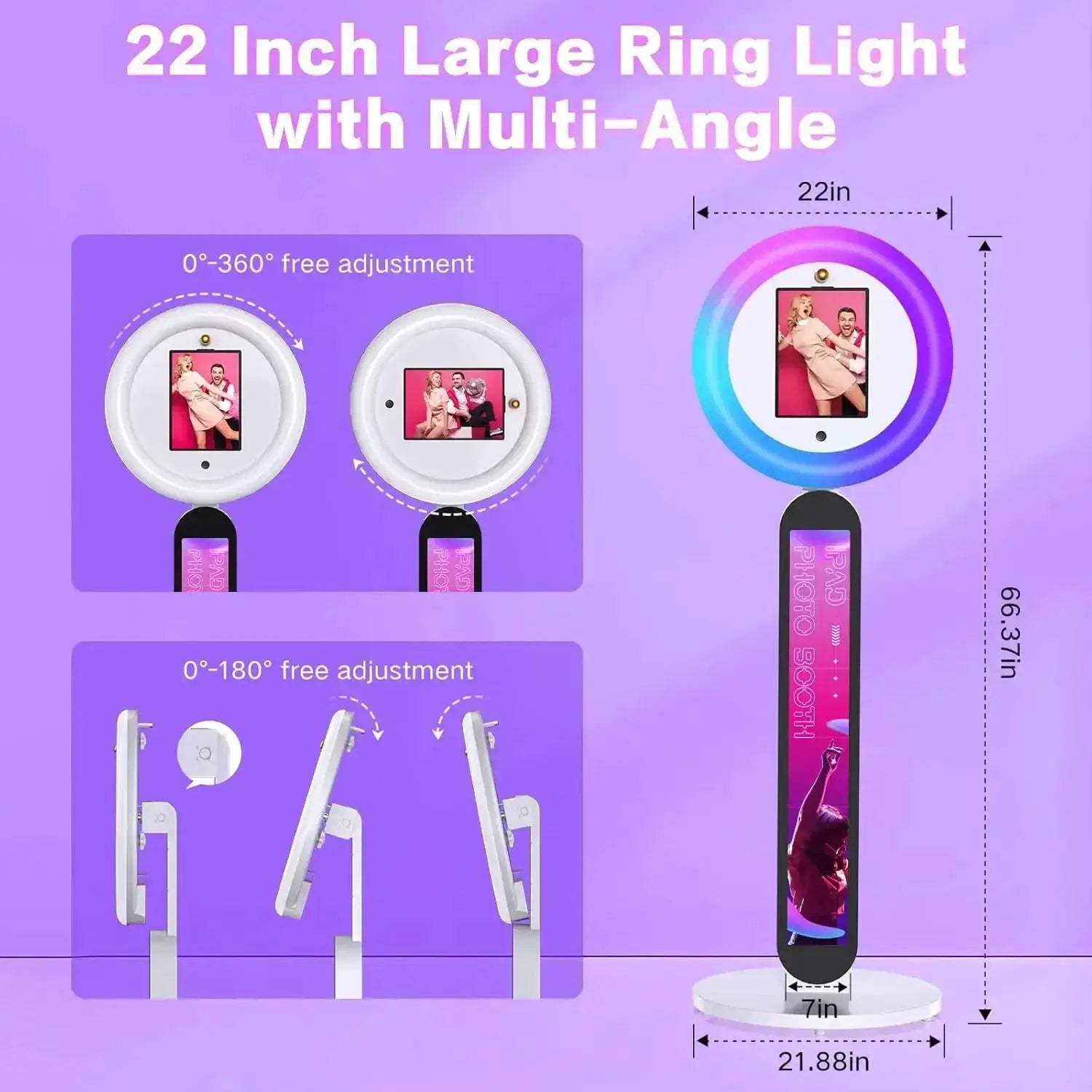 Portable iPad Photo Booth With App Control And RGB Light - ToylandEU