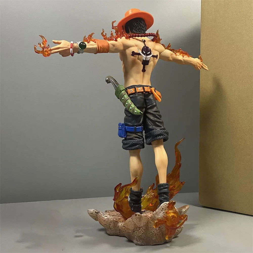 Portgas D Ace One Piece Figure Fiery Cross Pose 28cm