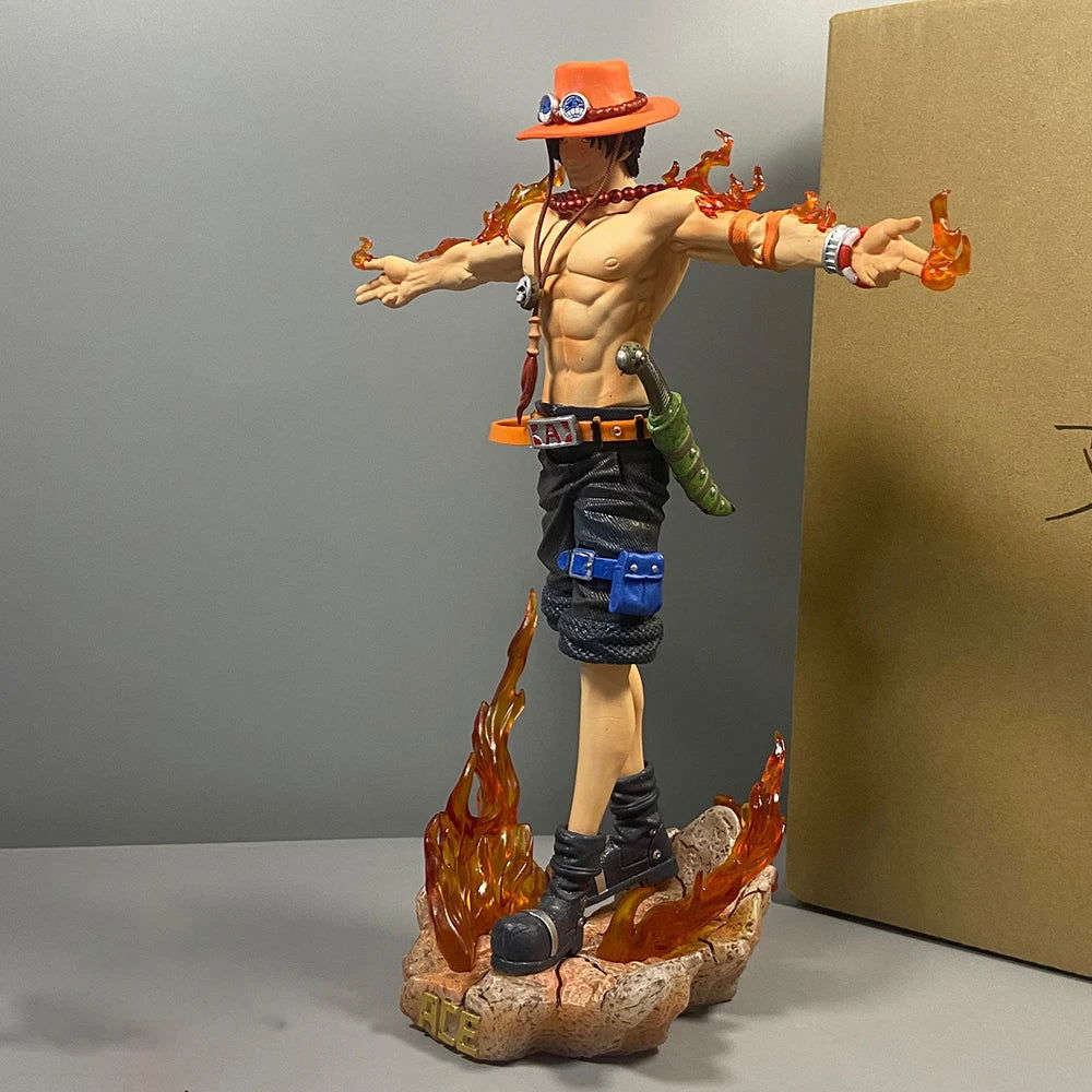 Portgas D Ace One Piece Figure Fiery Cross Pose 28cm