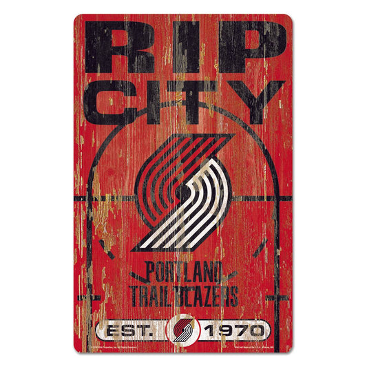 Portland Trail Blazers 11x17 Wood Sign Slogan Design - ToylandEU