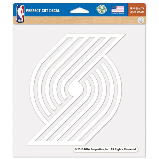 Portland Trail Blazers Decal 8x8 White Perfect Cut - ToylandEU