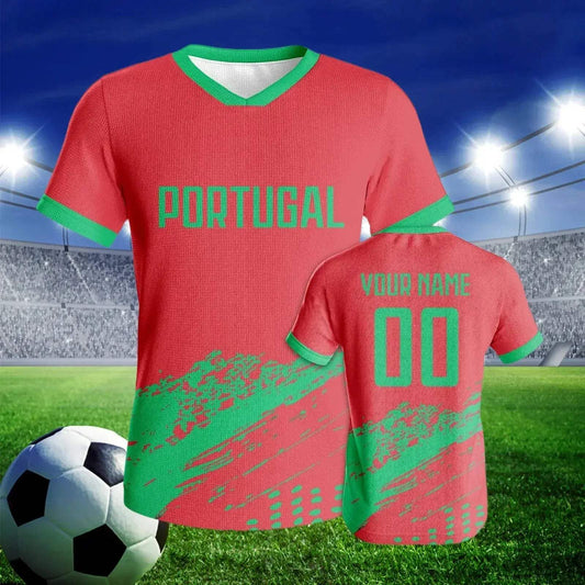Portugal Soccer Jersey Quick Dry With Custom Name And Number - ToylandEU