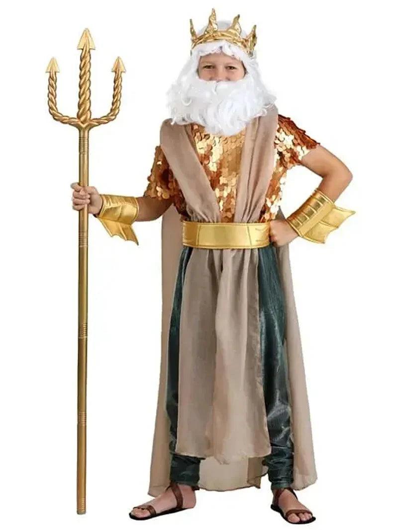 Poseidon Cosplay Costume | Unisex Youth Fit | Toylandeu™