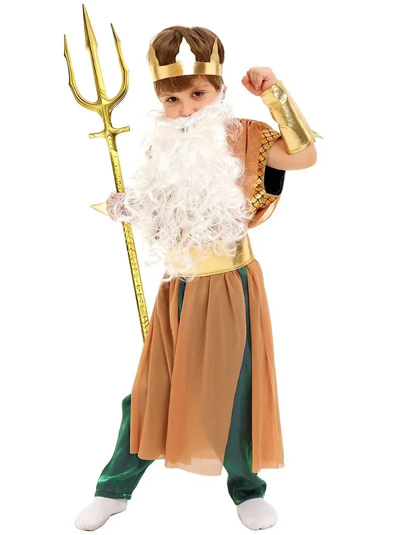 Poseidon Cosplay Costume | Unisex Youth Fit | Toylandeu™
