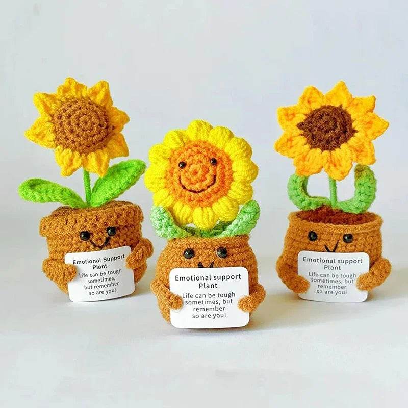 Positive Energy Crochet Sunflower Doll Cacti Mini Gift - ToylandEU