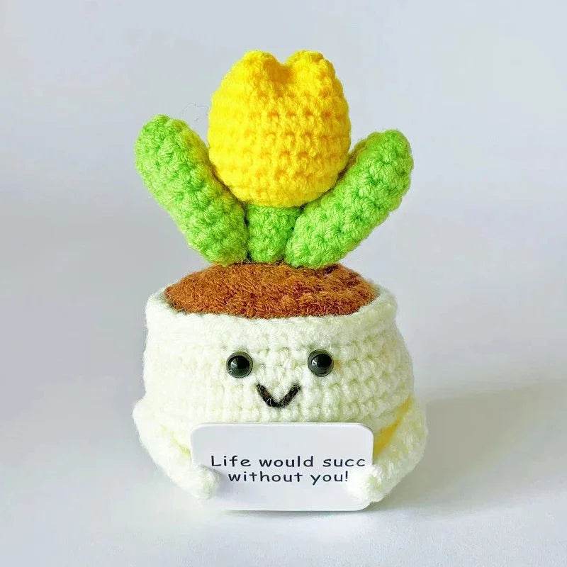 Positive Energy Crochet Sunflower Doll Cacti Mini Gift - ToylandEU