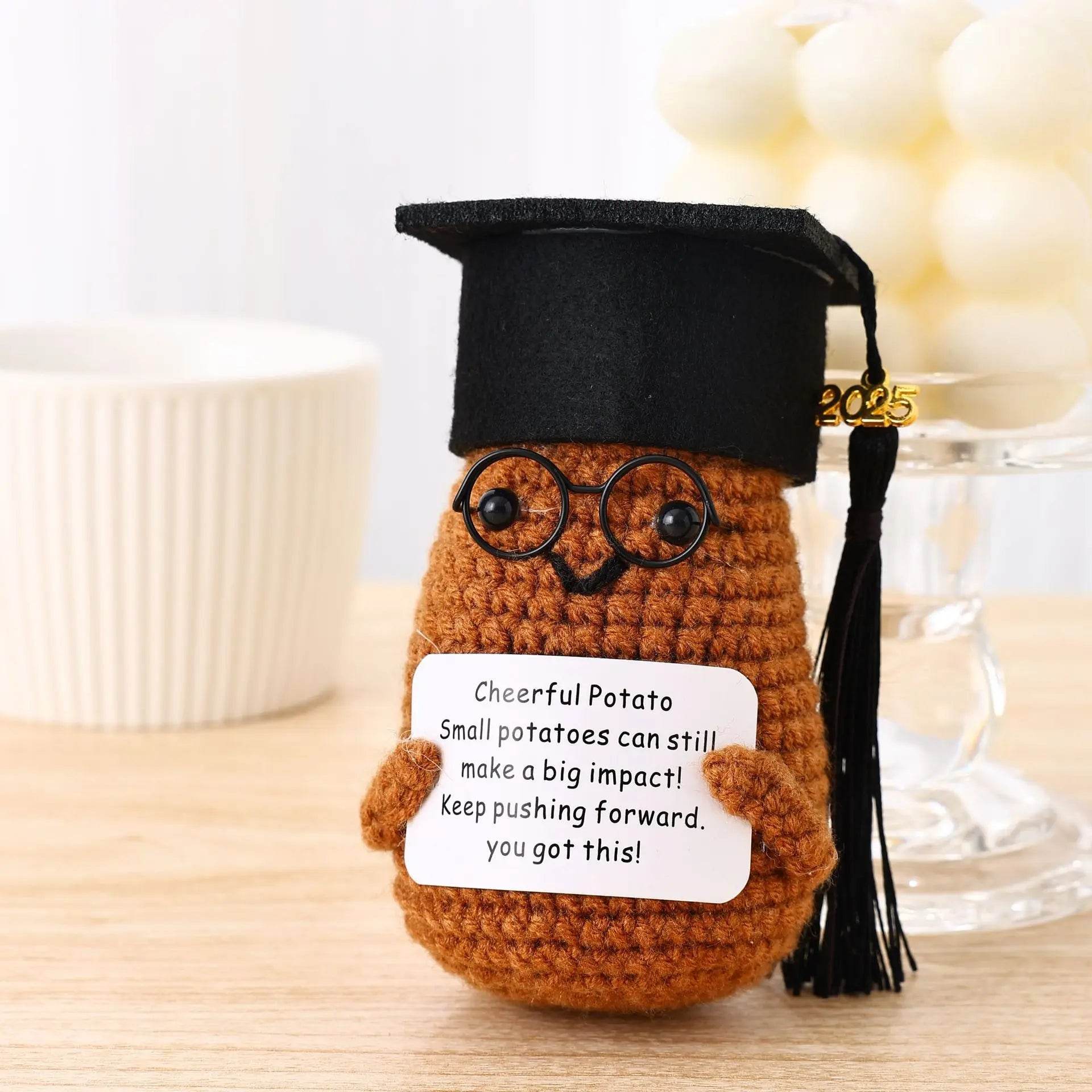 Positive Energy Graduation Hat Glasses Potatoes Home Decor - ToylandEU