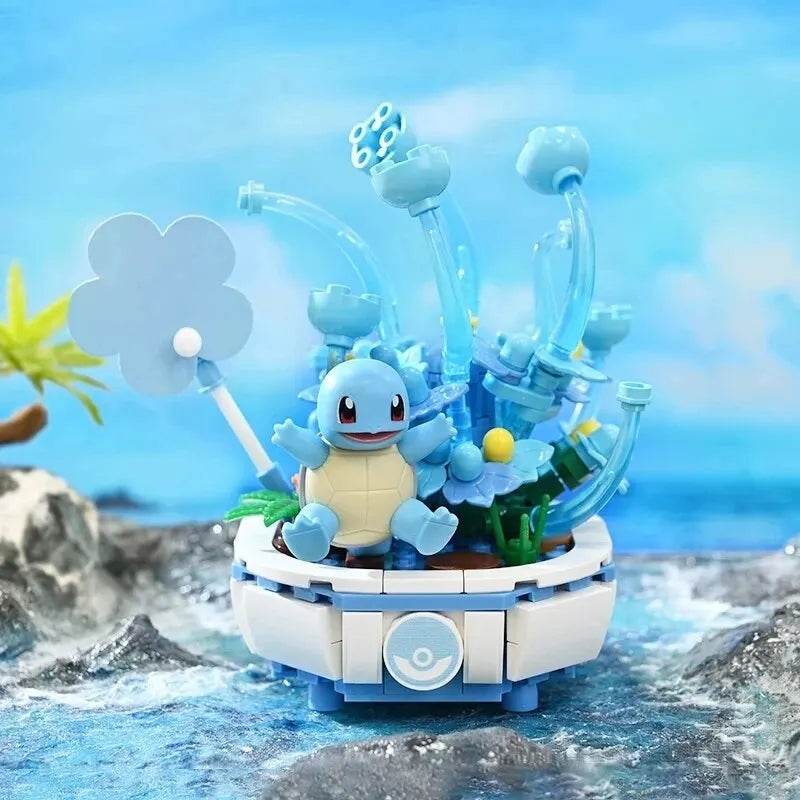 Potted Bonsai Building Blocks Pikachu Charmander Squirtle Model Bricks Toys - ToylandEU
