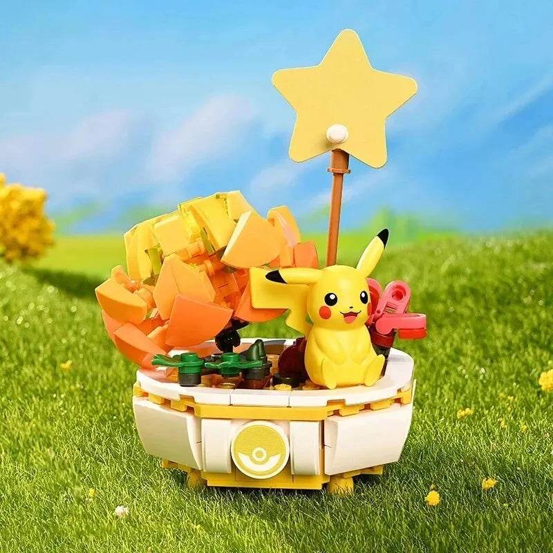 Potted Bonsai Building Blocks Pikachu Charmander Squirtle Model Bricks Toys - ToylandEU