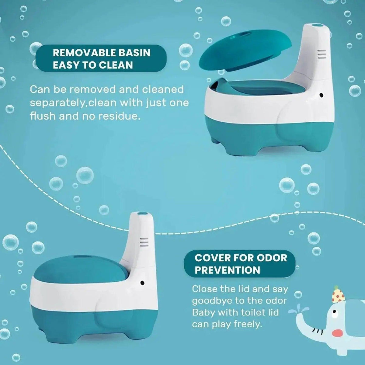  Potty Training Toilet Training Seat With Realistic Flush Sound Portable Toilet For Kids Easy To Clean Potty Seat -  ToylandEU™