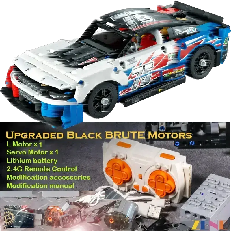 MOC Lego Power Functions Kit For NASCAR Camaro ZL1 42153 Remote - ToylandEU