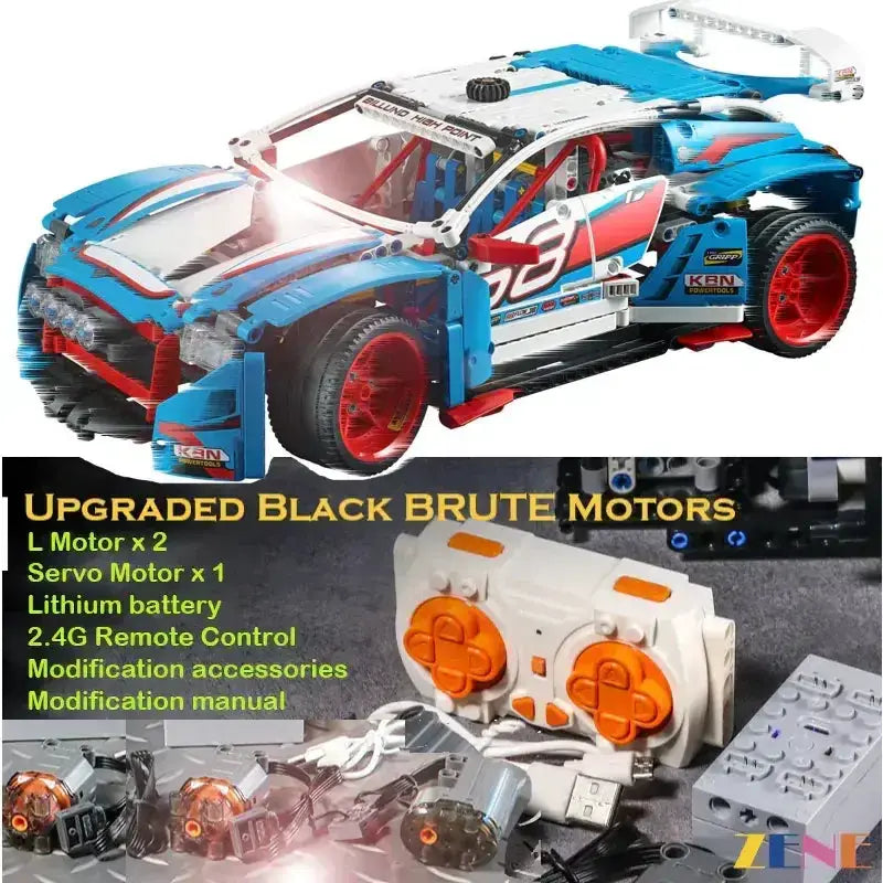 MOC Power Functions Kit For LEGO Rally Car 42077 Remote Control - ToylandEU