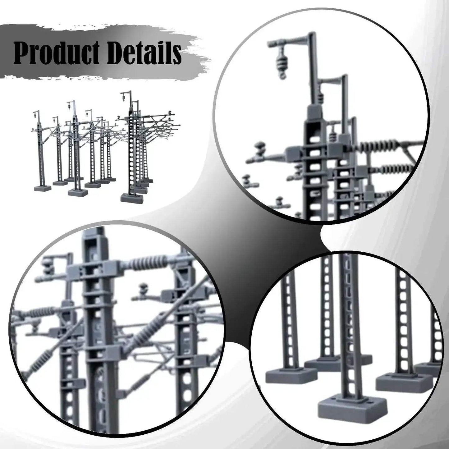 Power Pole Models Miniatures Realistic DIY Table Dioramas - ToylandEU