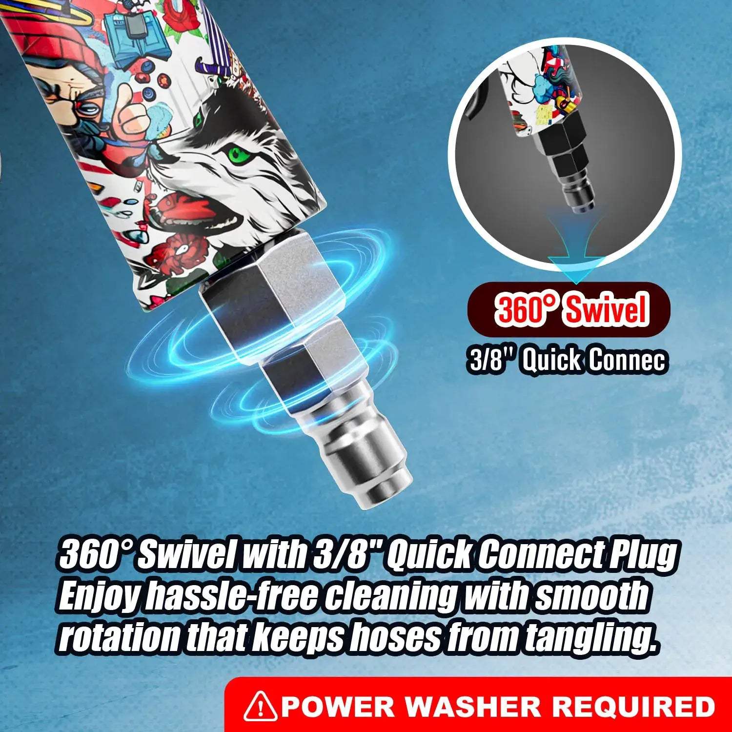 Power Washer Gun With Quick Connect For Foam Cannon Car - ToylandEU