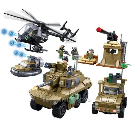  Powerful Military Blocks 744 Piece Block Set Toyland EU -  ToylandEU™