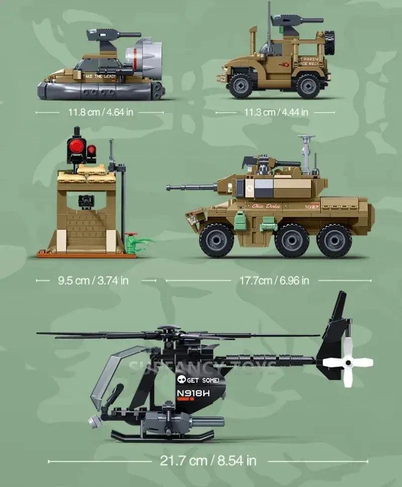  Powerful Military Blocks 744 Piece Block Set Toyland EU -  ToylandEU™