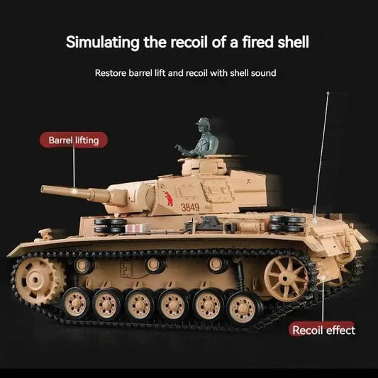  Powerful RC Tank German Type 3H Metal Tracks Toyland EU -  ToylandEU™