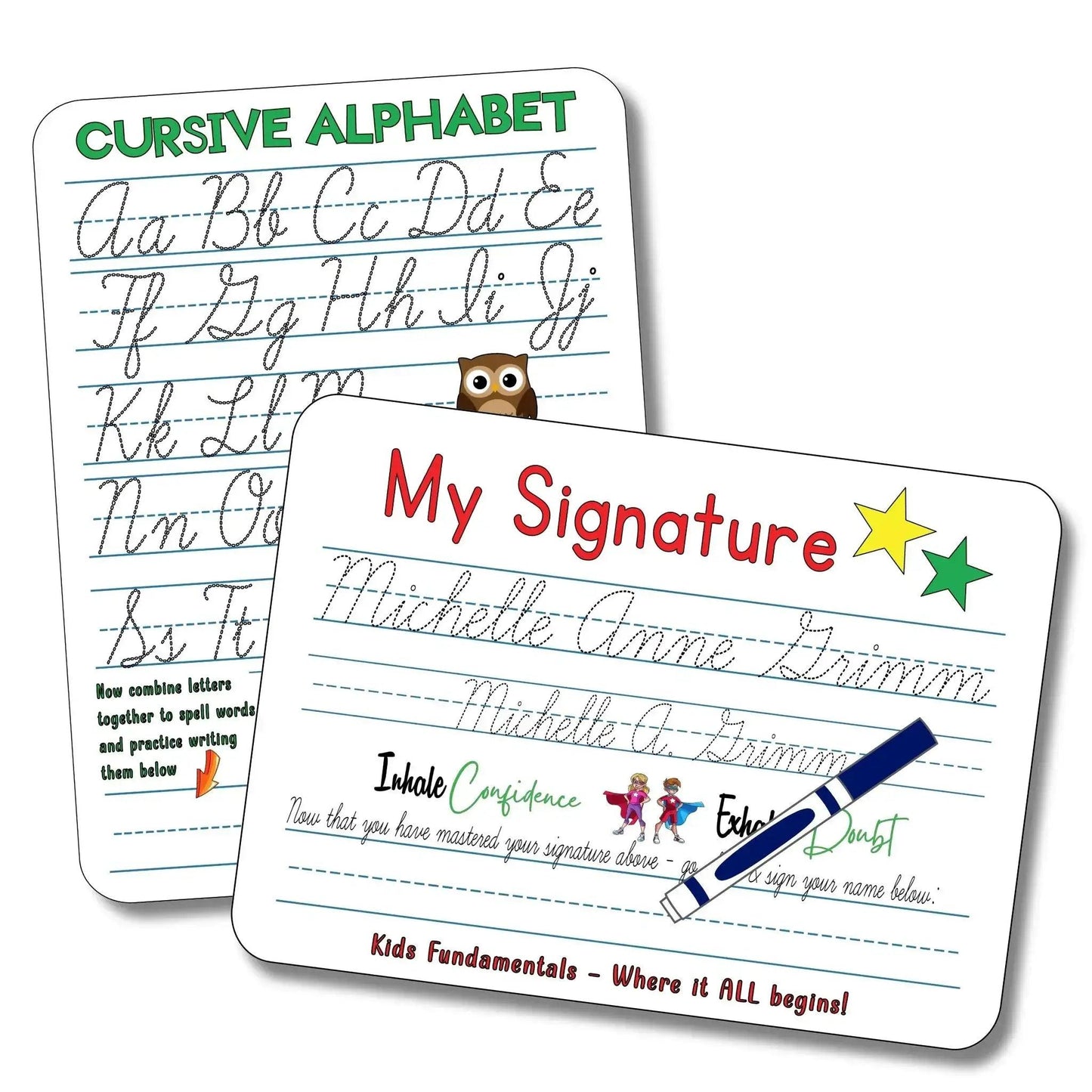  Personalized Cursive Writing Practice Board - Reusable -  ToylandEU™