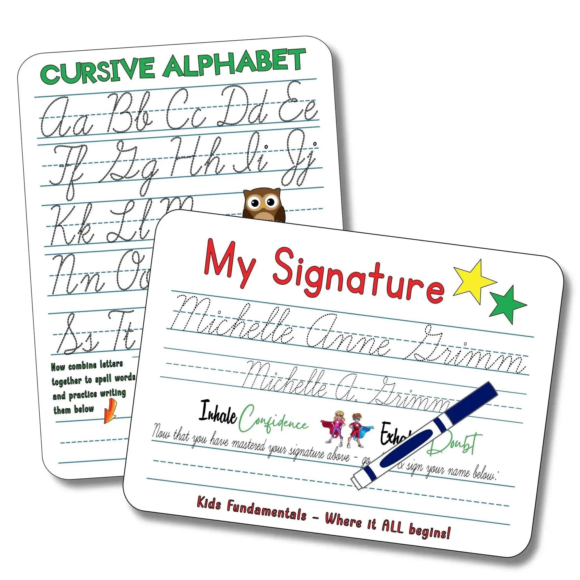  Personalized Cursive Writing Practice Board - Reusable -  ToylandEU™