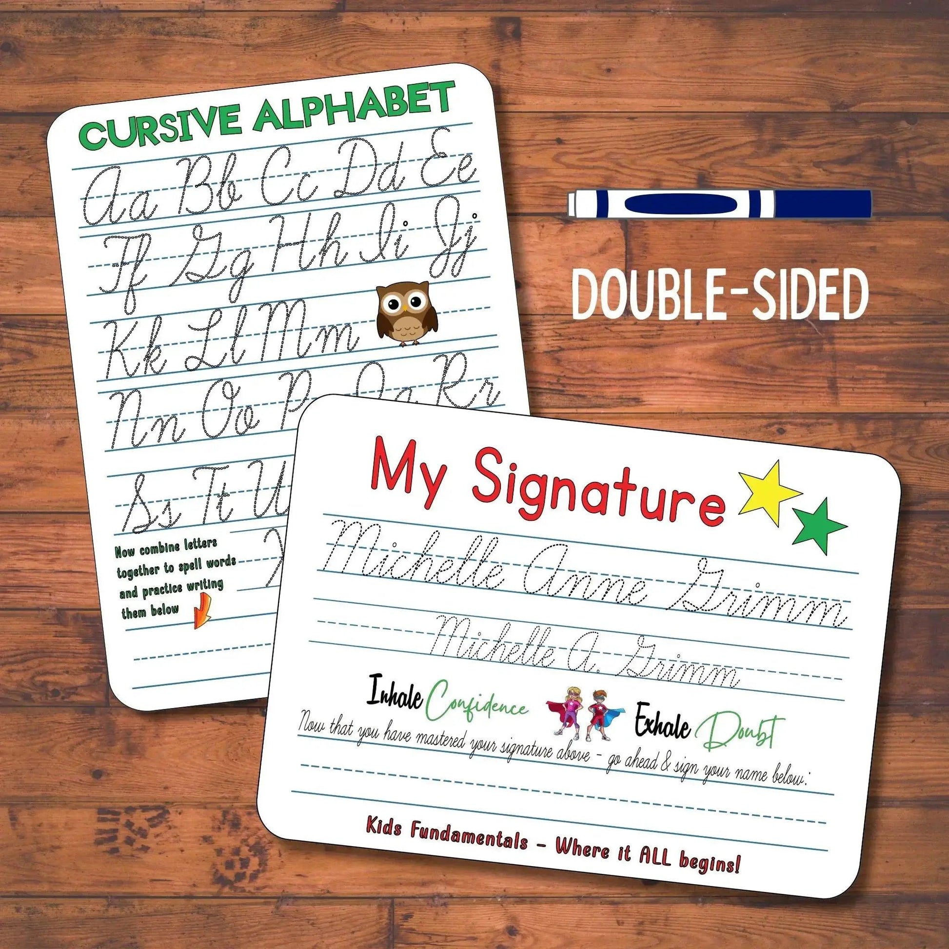  Personalized Cursive Writing Practice Board - Reusable -  ToylandEU™