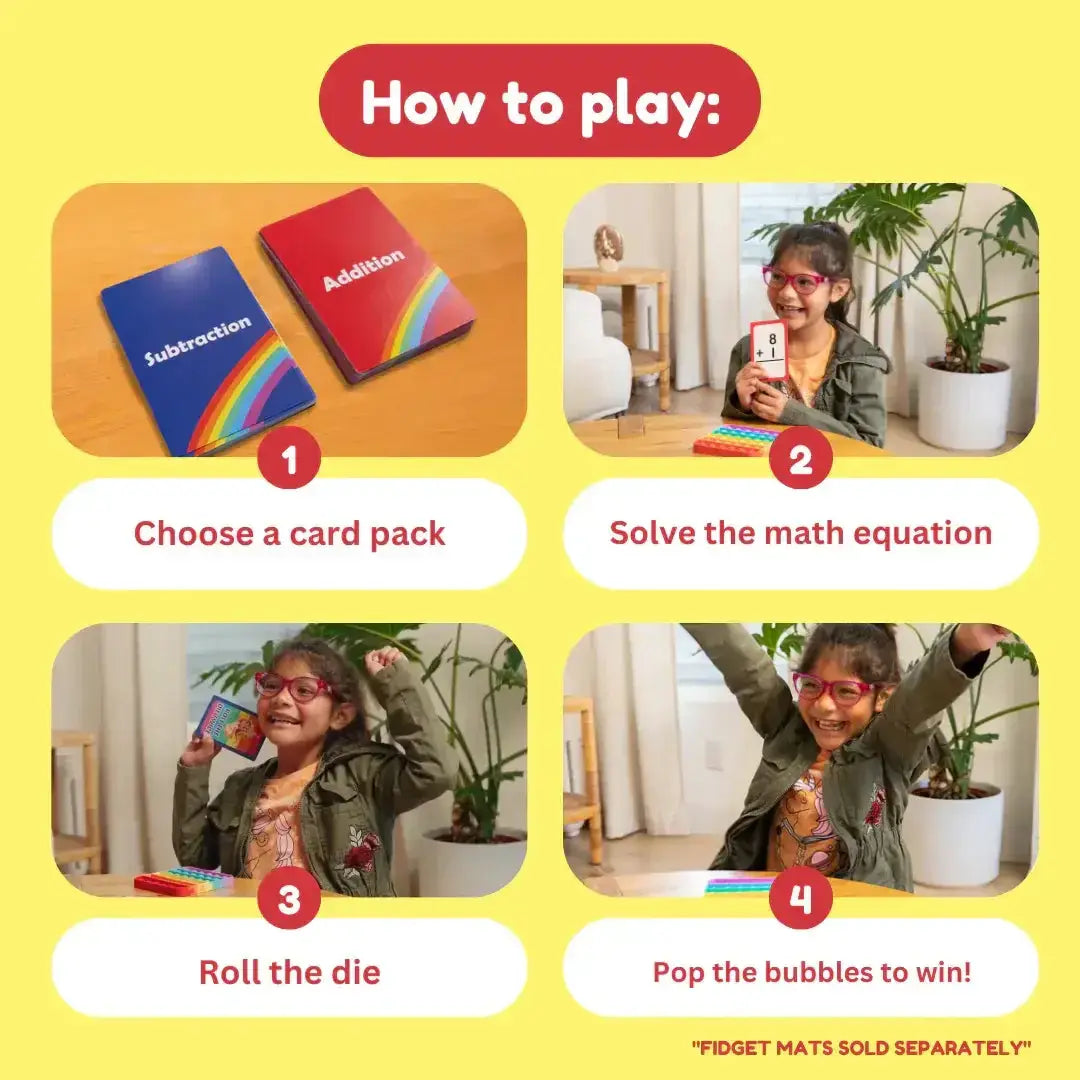 Pre-K & Kindergarten Addition & Subtraction Card Pack - The Fidget Games