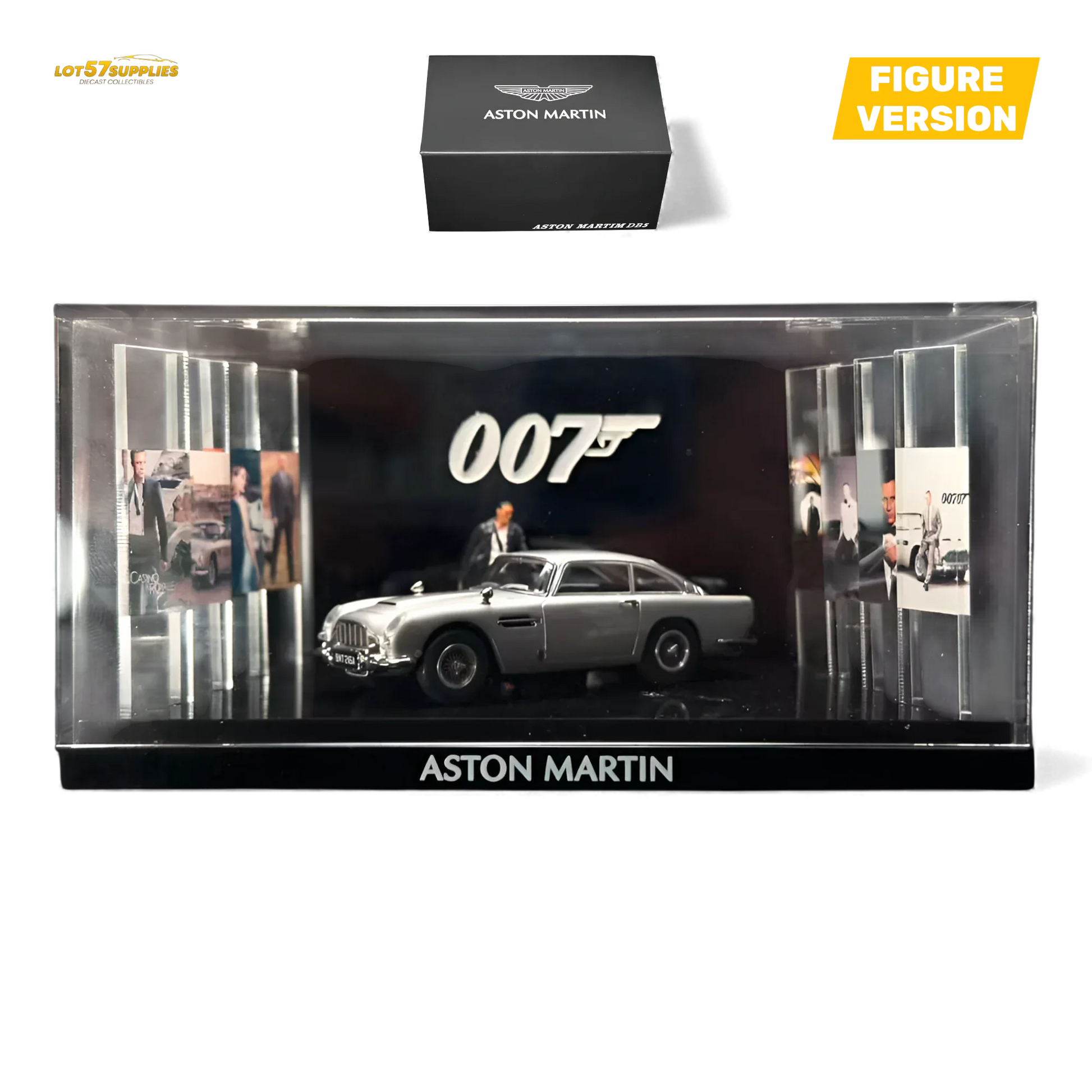 (Pre-Order) Aston Martin DB5 High Gloss Silver Figurine Ver 1:64 - ToylandEU