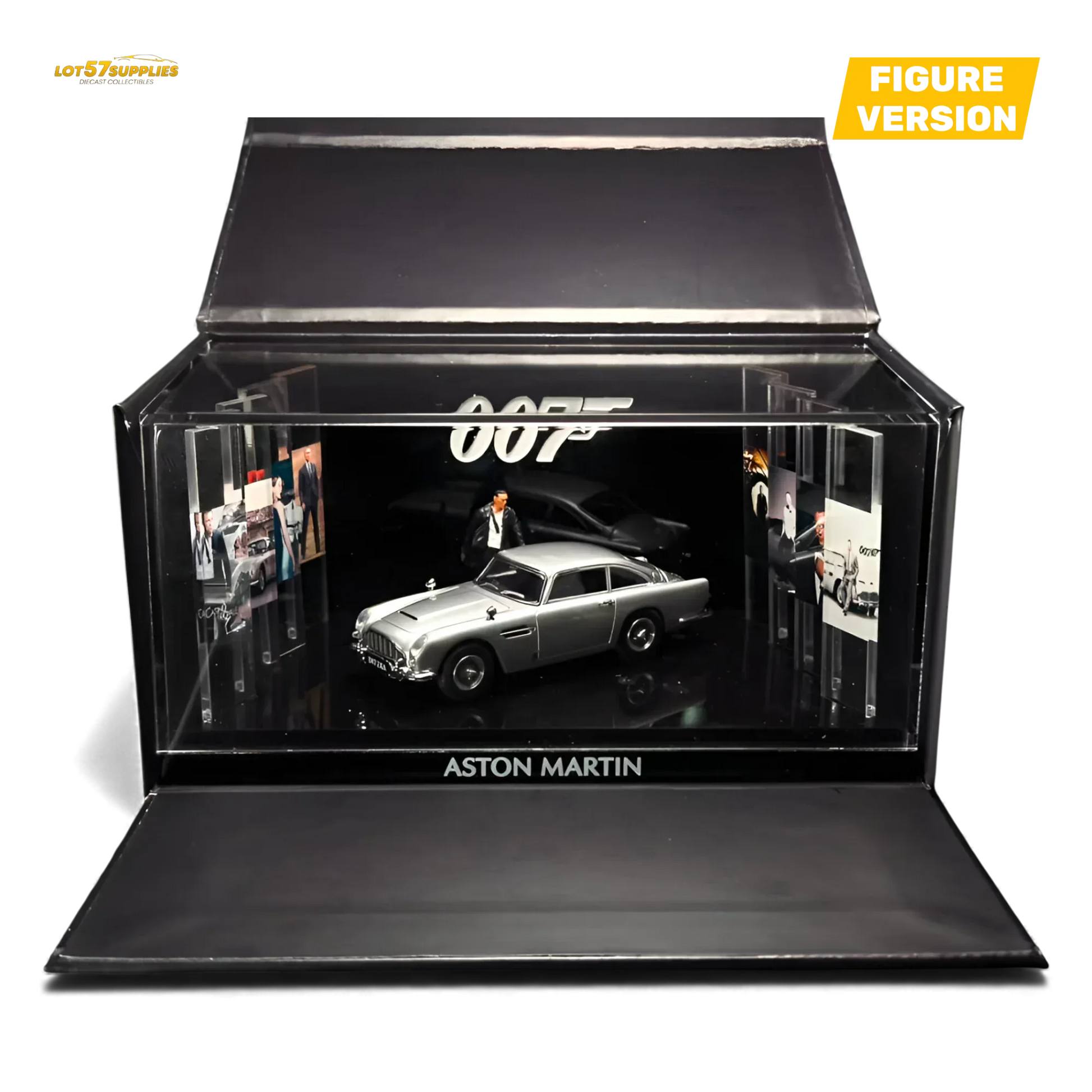 (Pre-Order) Aston Martin DB5 High Gloss Silver Figurine Ver 1:64 - ToylandEU