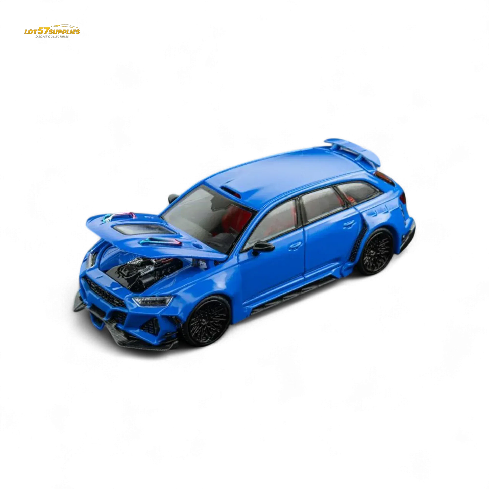 (Pre-Order) DCM Modified Audi RS6 Wagon Blue - Engine & Openable Hood 1:64 - ToylandEU