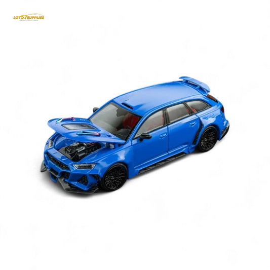 (Pre-Order) DCM Modified Audi RS6 Wagon Blue - Engine & Openable Hood 1:64 - ToylandEU