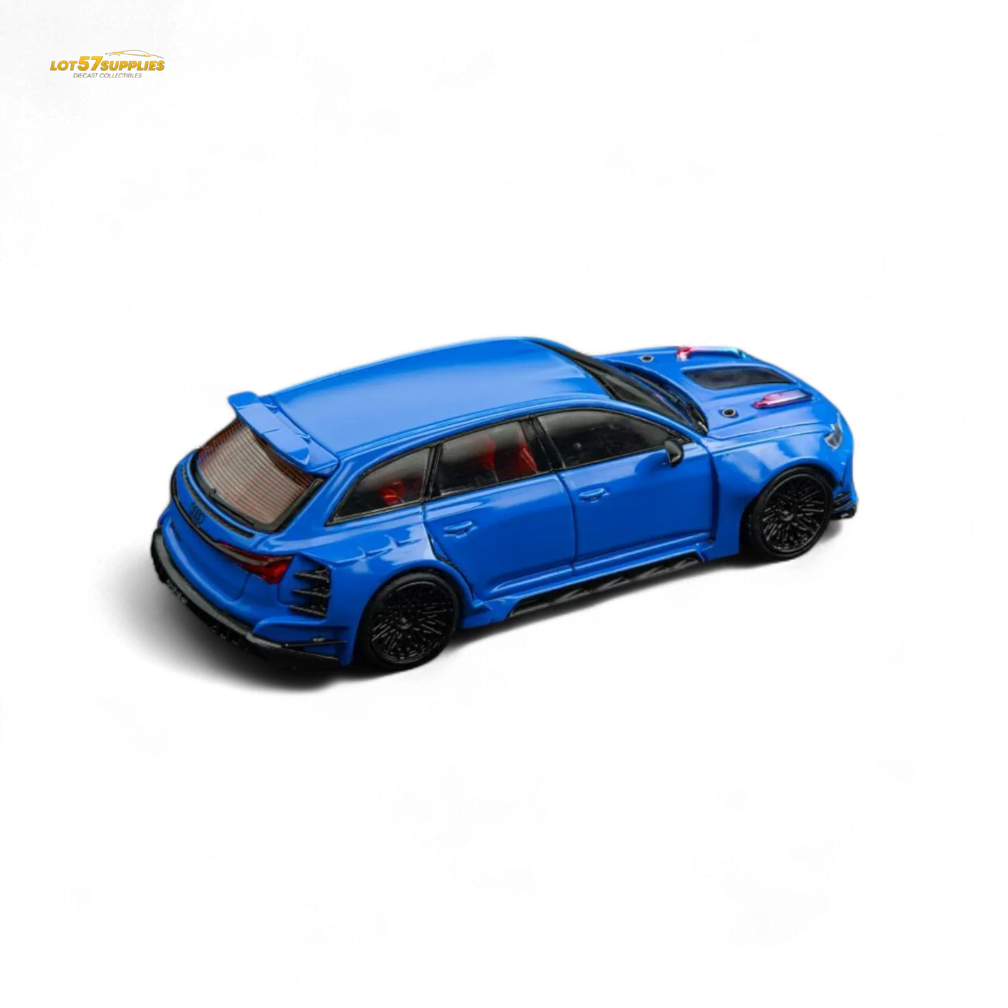 (Pre-Order) DCM Modified Audi RS6 Wagon Blue - Engine & Openable Hood 1:64 - ToylandEU