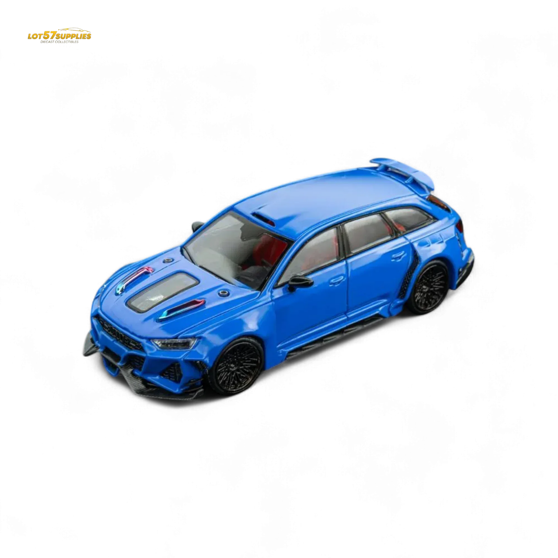 (Pre-Order) DCM Modified Audi RS6 Wagon Blue - Engine & Openable Hood 1:64 - ToylandEU