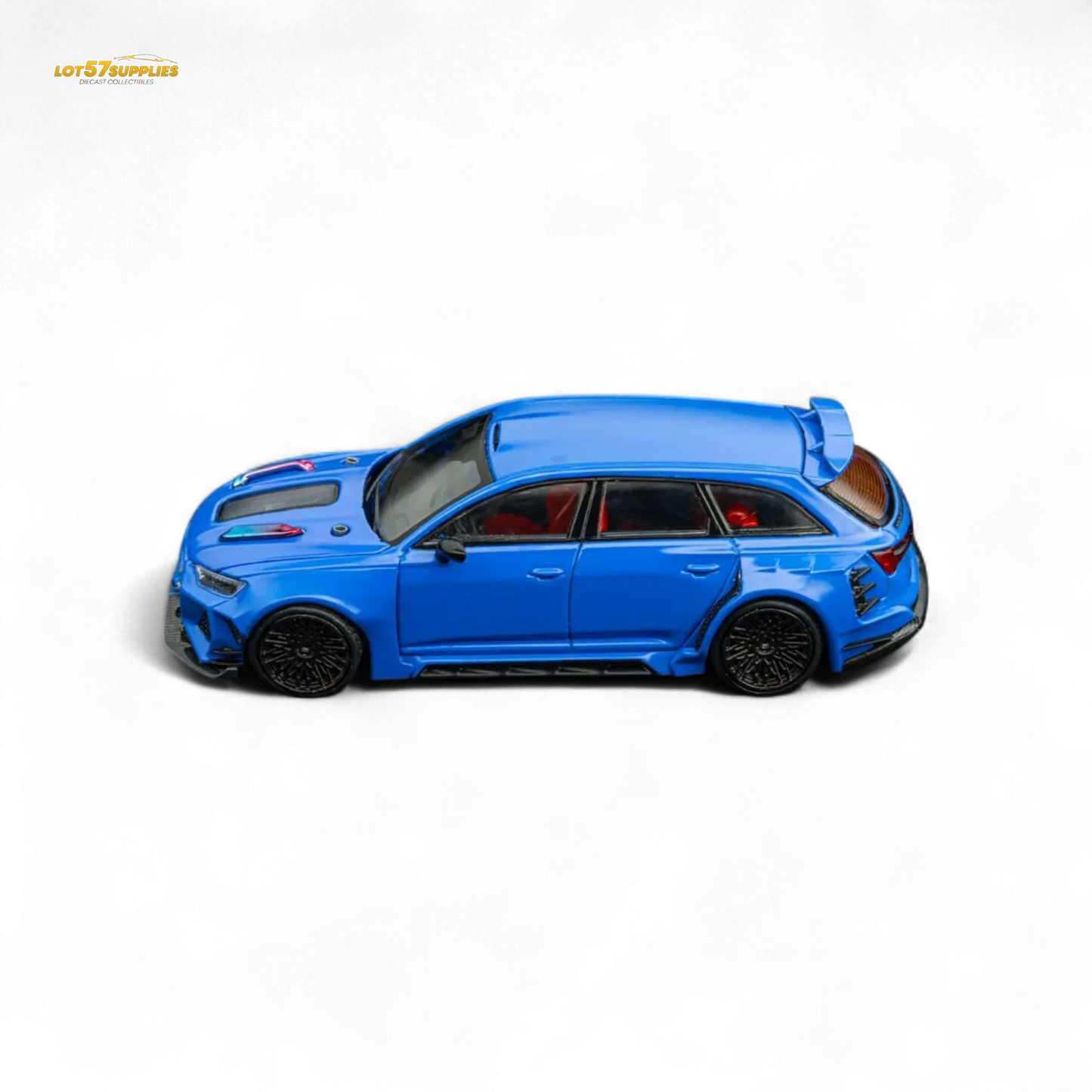 (Pre-Order) DCM Modified Audi RS6 Wagon Blue - Engine & Openable Hood 1:64 - ToylandEU