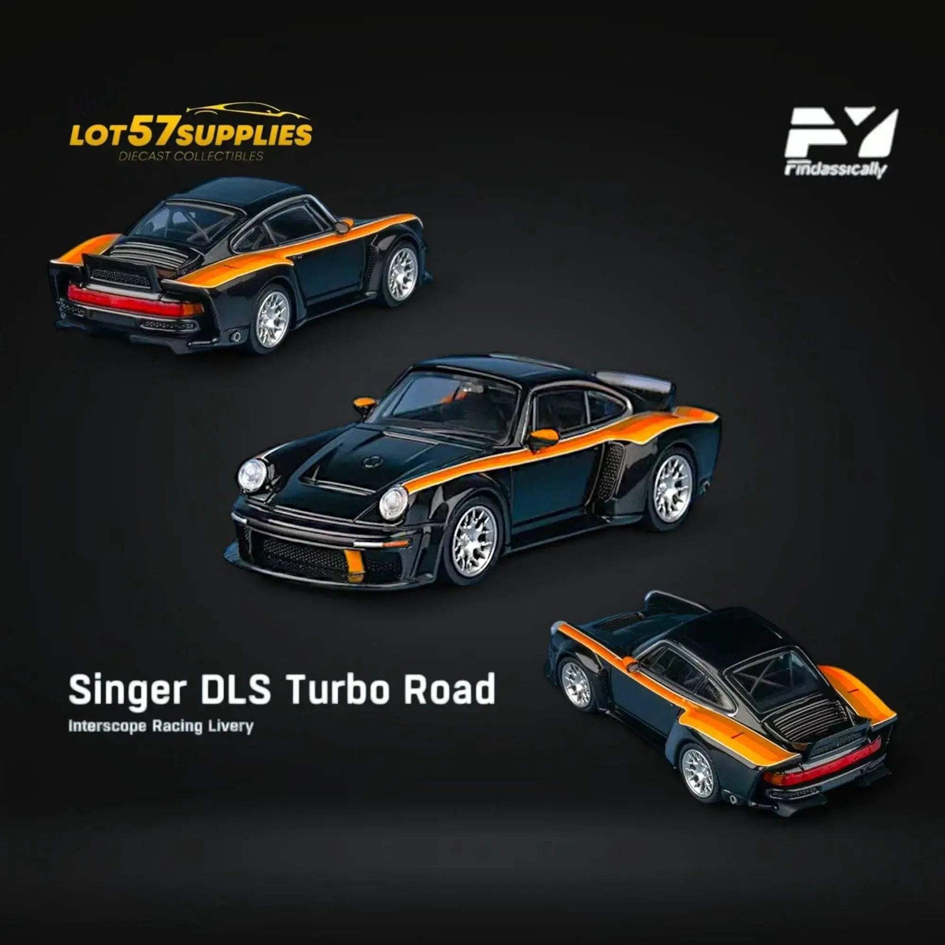 (Pre-Order) Findclassically Singer DLS Turbo Low Tail Black Pearl Road Version 1:64 - ToylandEU