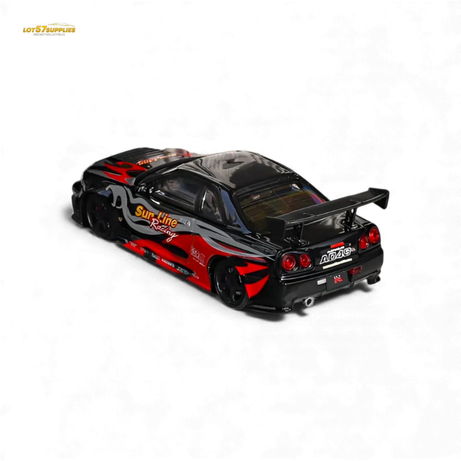(Pre-Order) Fuji Skyline R34 GT-R Nismo Z-Tune Black Red Flame 1:64 - ToylandEU