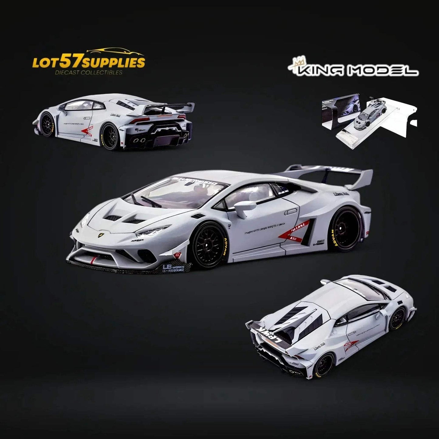 (Pre-Order) King Model LBWK Huracan - Air Force Grey 1:64 - ToylandEU