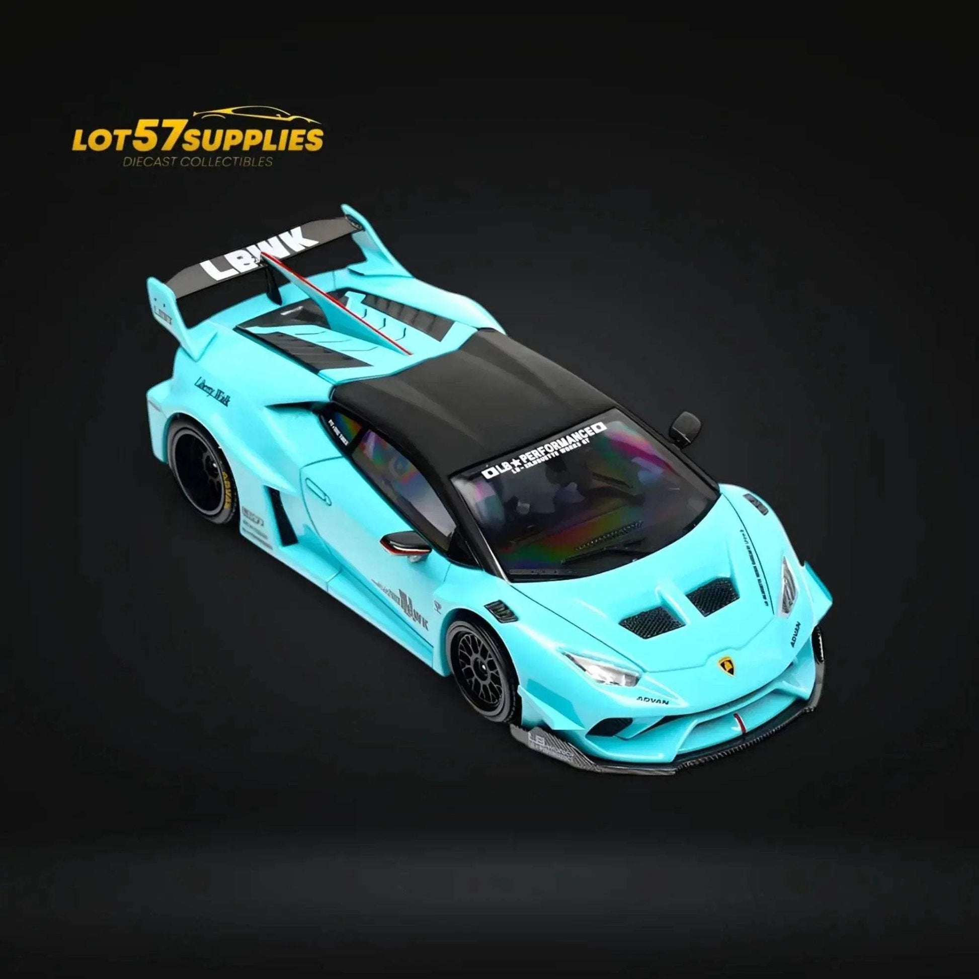 (Pre-Order) King Model LBWK Huracan - Metallic Tiffany Blue 1:64 - ToylandEU