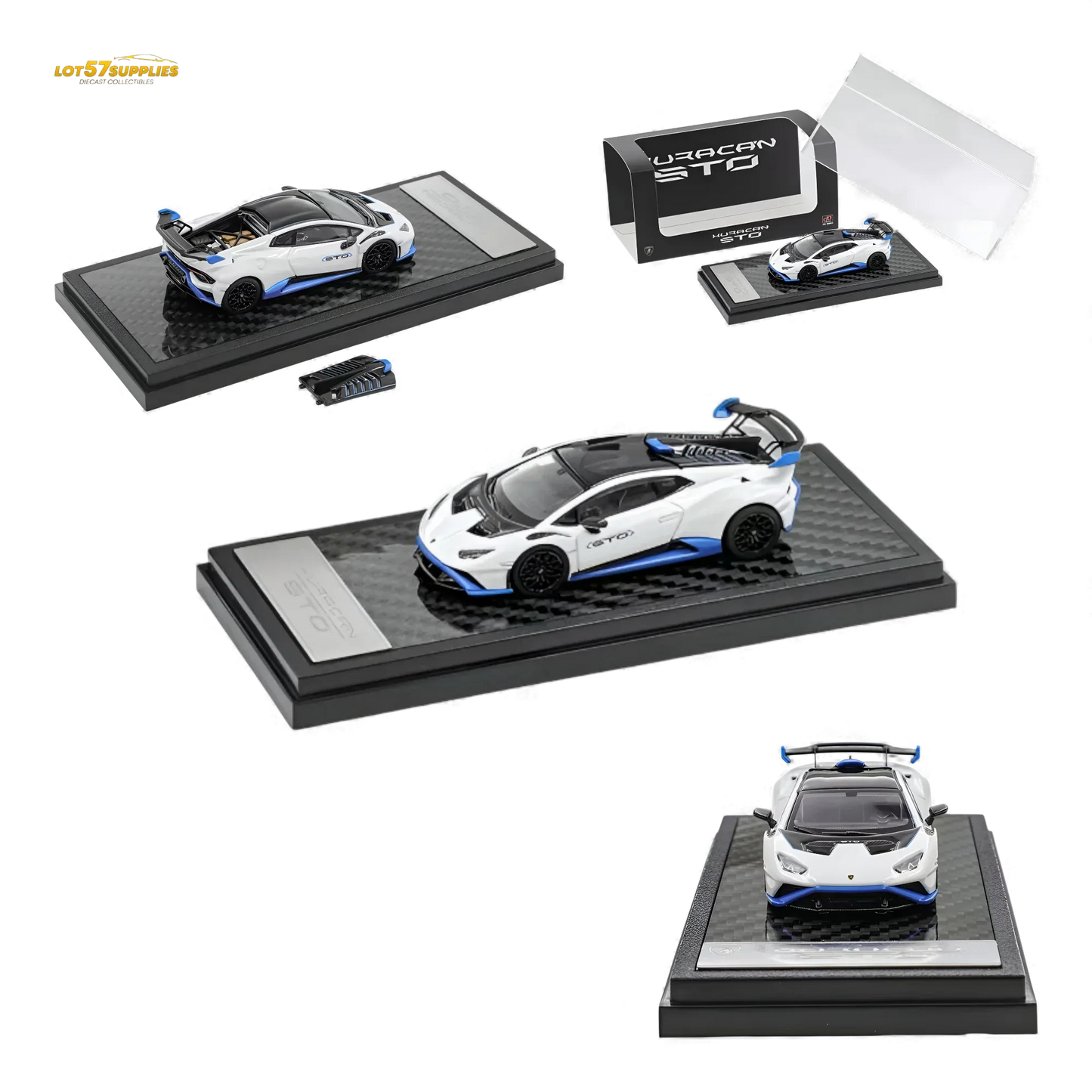 Lamborghini Huracan STO Diecast 1 64 Model Car White Preorder - ToylandEU