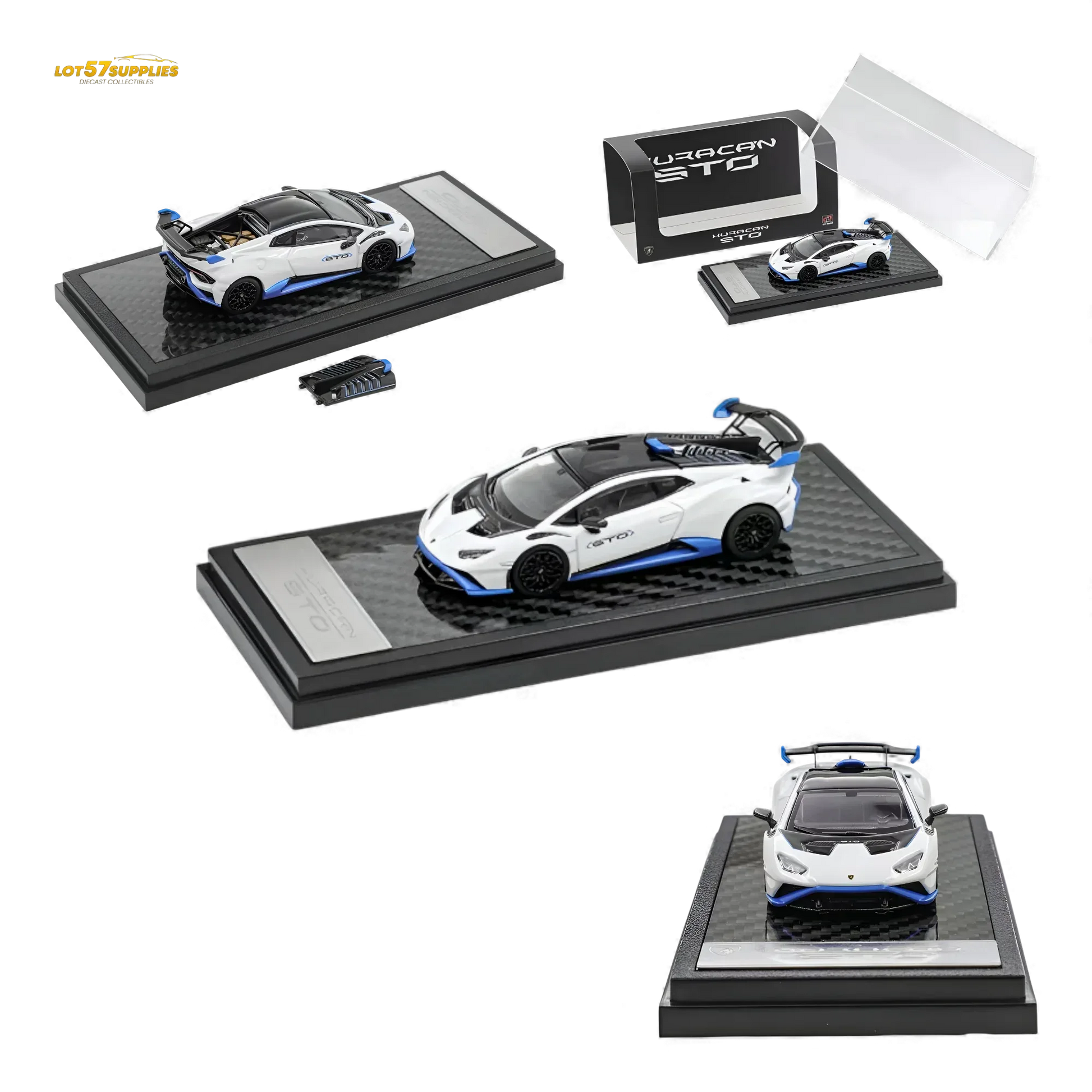 Lamborghini Huracan STO Diecast 1 64 Model Car White Preorder - ToylandEU