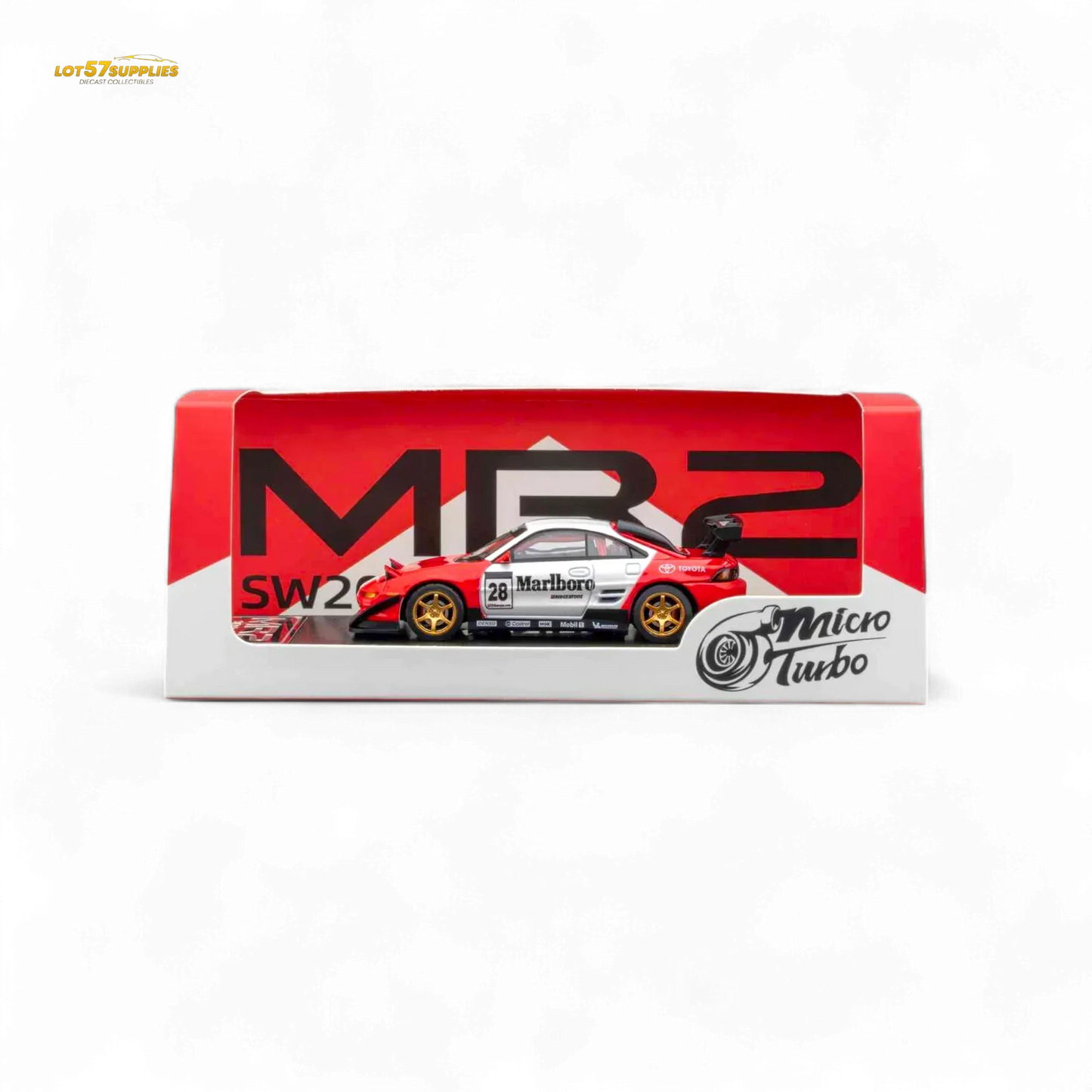 Diecast Toyota MR2 MicroTurbo 1To64 Flip Headlights Marlboro Livery - ToylandEU