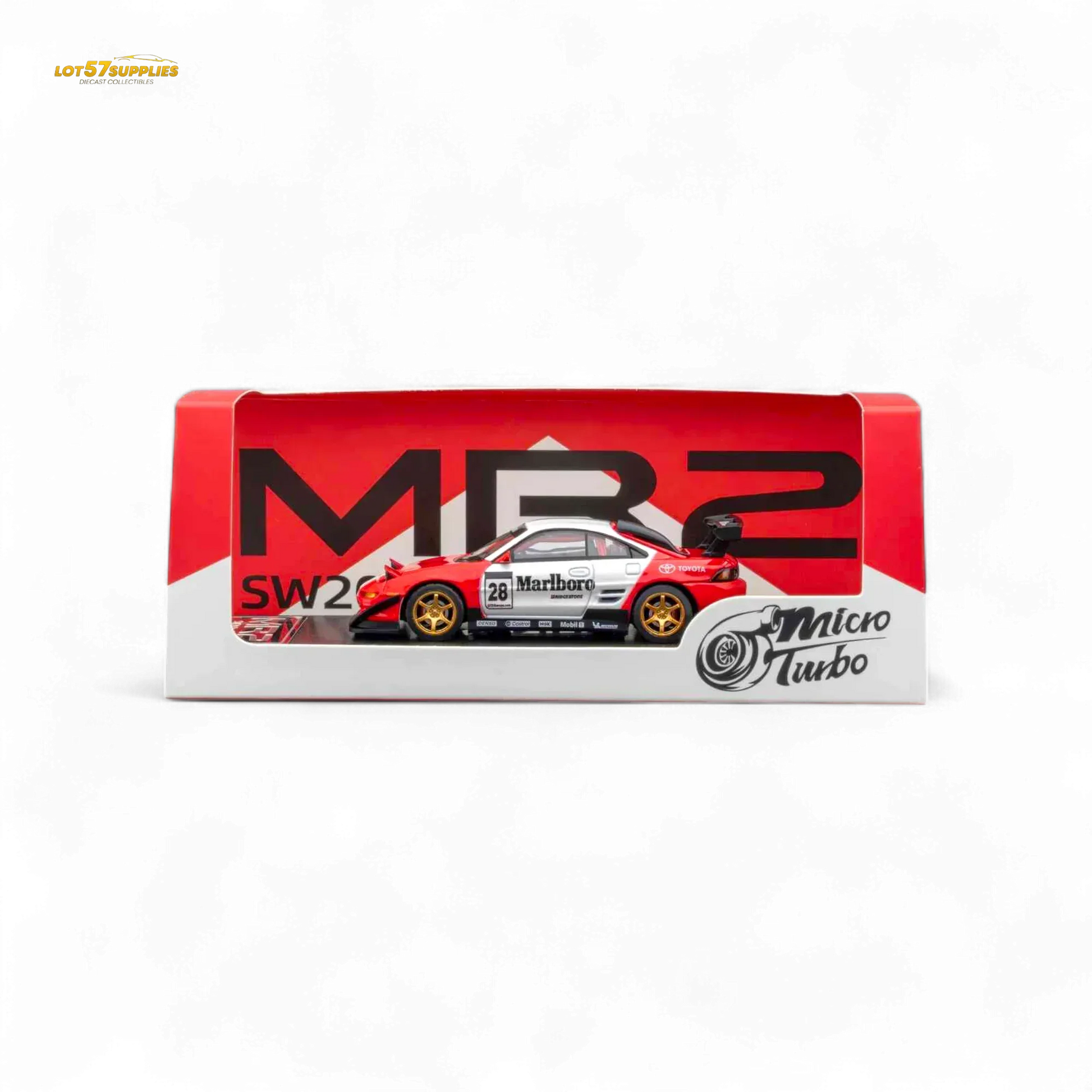 Diecast Toyota MR2 MicroTurbo 1To64 Flip Headlights Marlboro Livery - ToylandEU