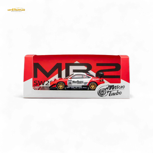 Diecast Toyota MR2 MicroTurbo 1To64 Flip Headlights Marlboro Livery - ToylandEU