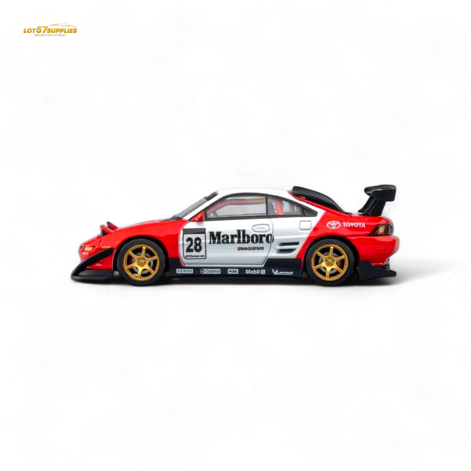 Diecast Toyota MR2 MicroTurbo 1To64 Flip Headlights Marlboro Livery - ToylandEU