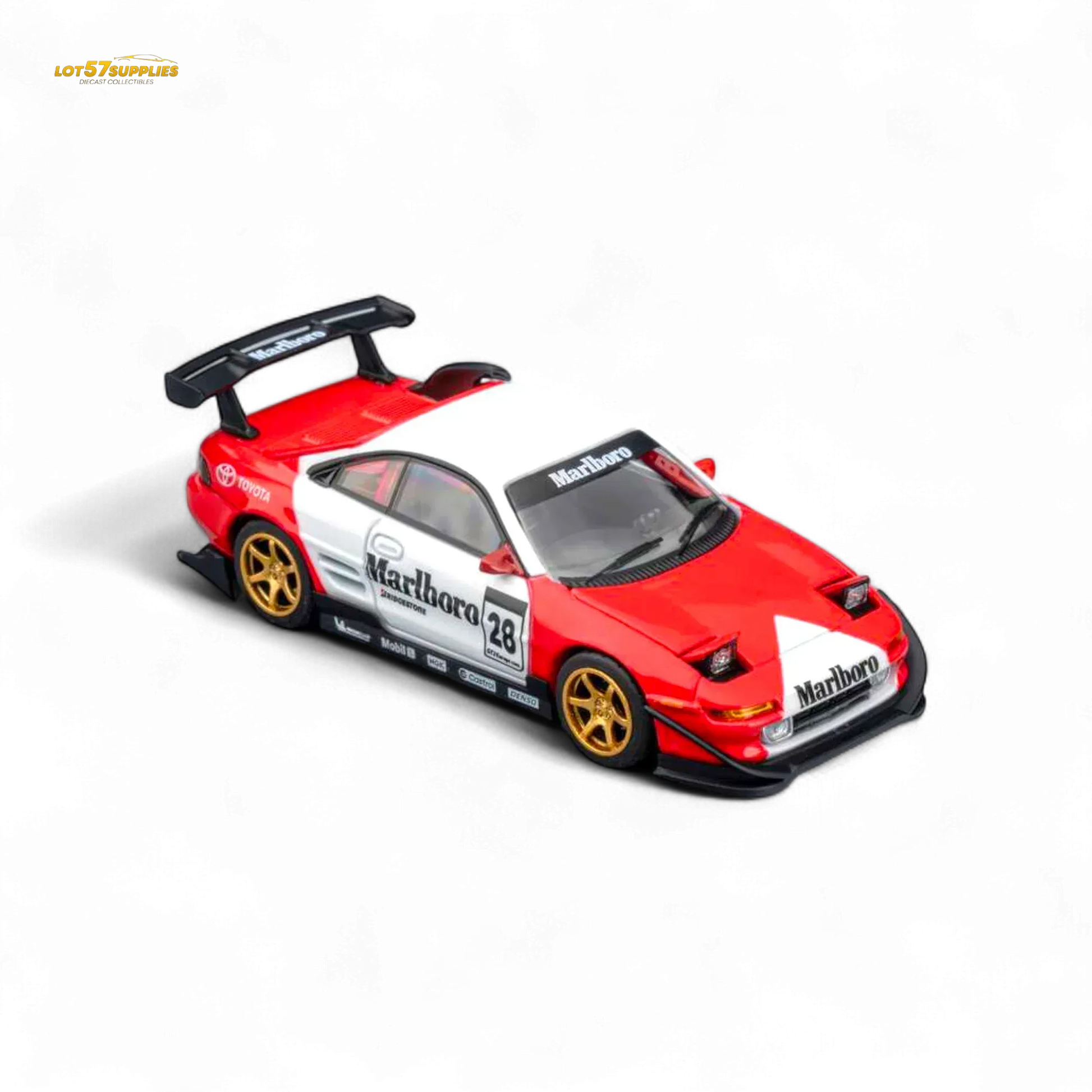 Diecast Toyota MR2 MicroTurbo 1To64 Flip Headlights Marlboro Livery - ToylandEU